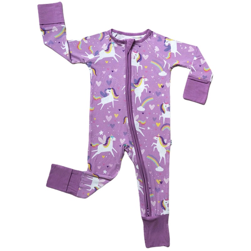 Little Sleepies Bamboo Viscose Zippy – Sienna’s Unicorns, 0 – 3 months