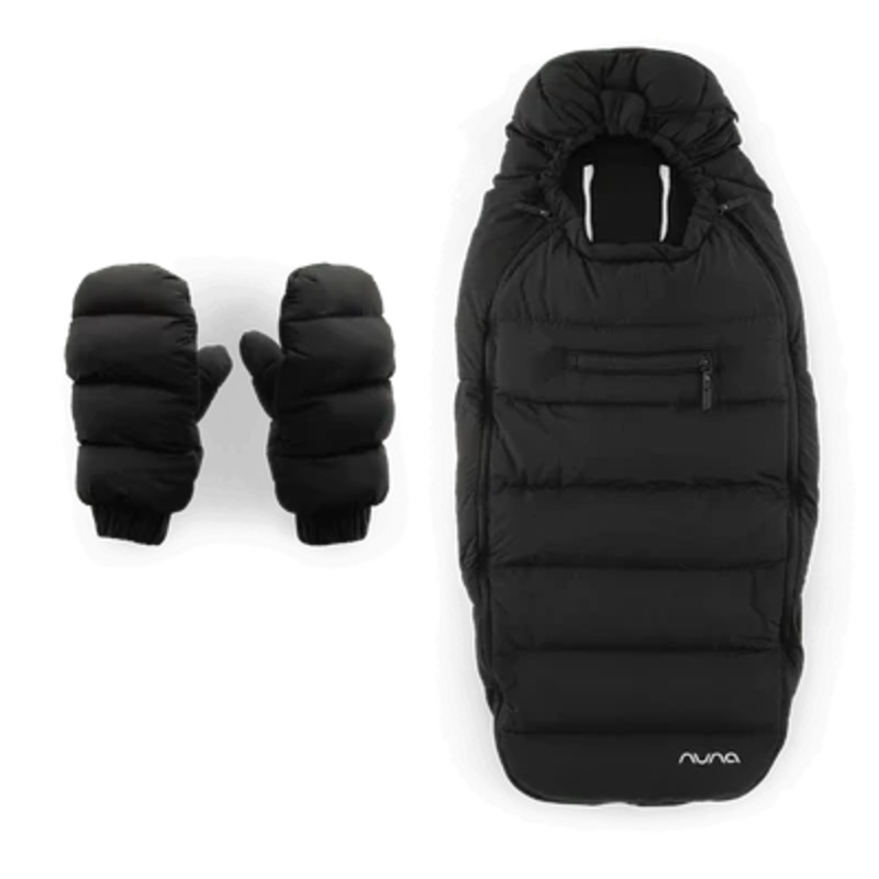 Nuna Winter Footmuff, Gloves & Bag – Caviar