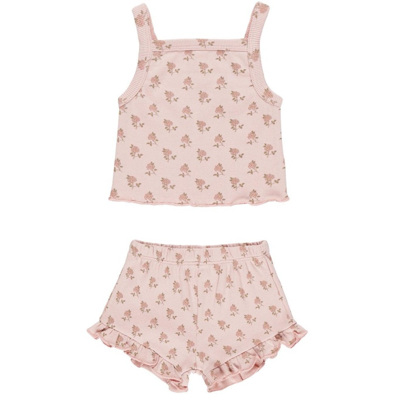Quincy Mae Evie Tank + Shortie Set || Rose