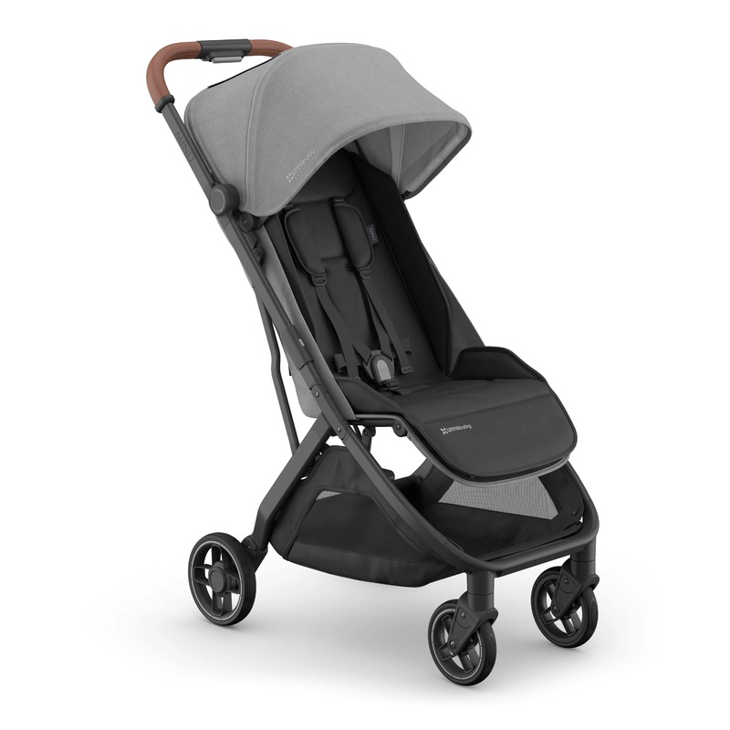 UPPAbaby Minu V3 Stroller – Greyson (Charcoal Mlange/Carbon Frame/Saddle Leather)