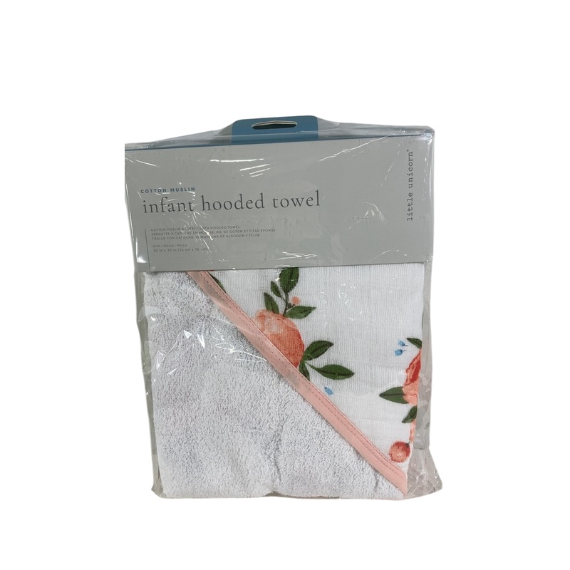 Little Unicorn Infant Hooded Towel, Watercolor Roses
