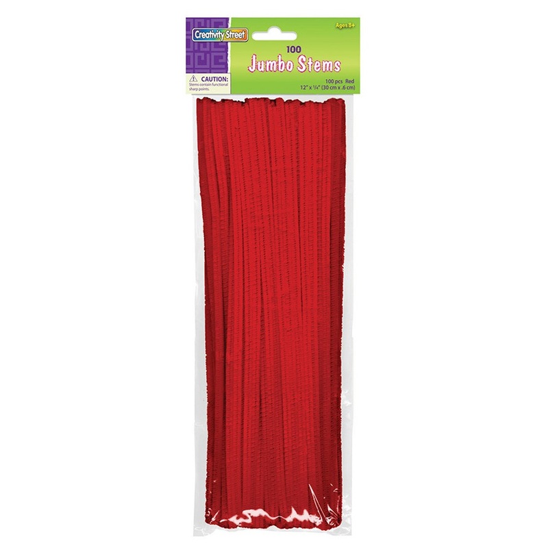 Red Jumbo Chenille Stems