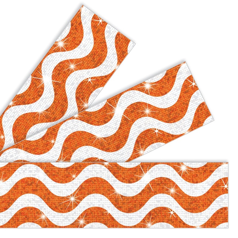 Wavy Orange Bolder Borders  Sparkle Plus