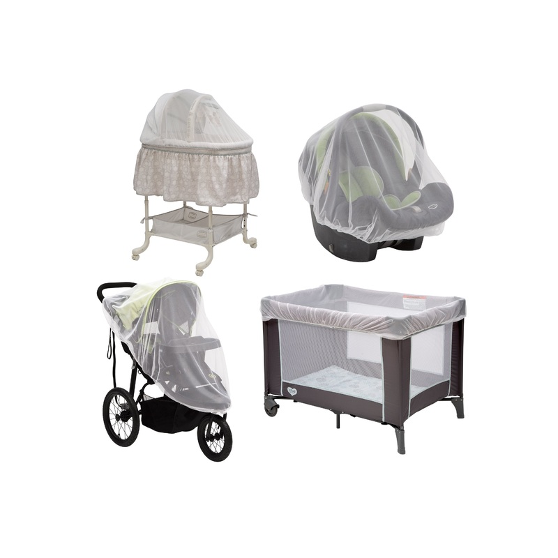 2-Pack of Universal Mosquito Nets for Strollers, Joggers, Play Yards, Pack n Plays, Infant Cars Seats, Infant Strollers & Bassinets