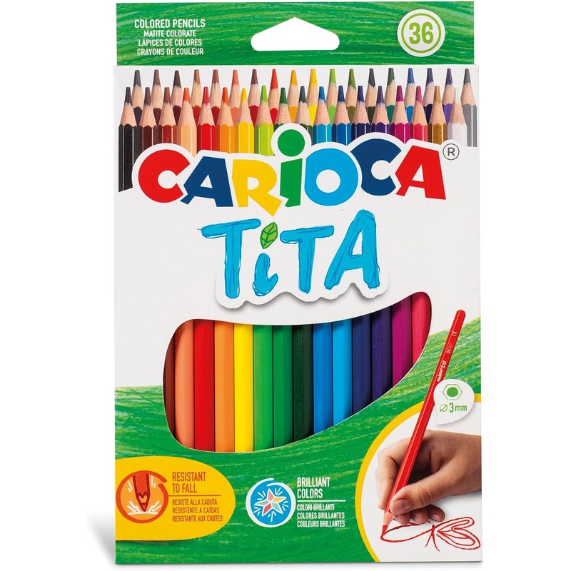 Carioca Tita Wooden Colored Pencils  36 Colors