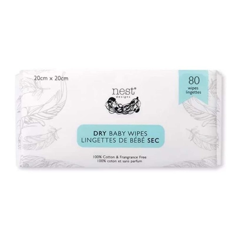 Cotton Dry Baby Wipes – 80 Pack