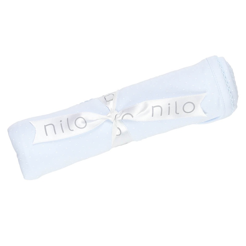 Dots Basic Blanket Blue/White