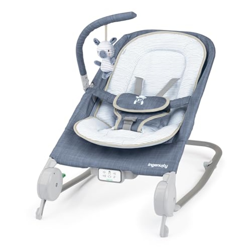 Happy Belly Rock-to-Bounce Seat – Chambray