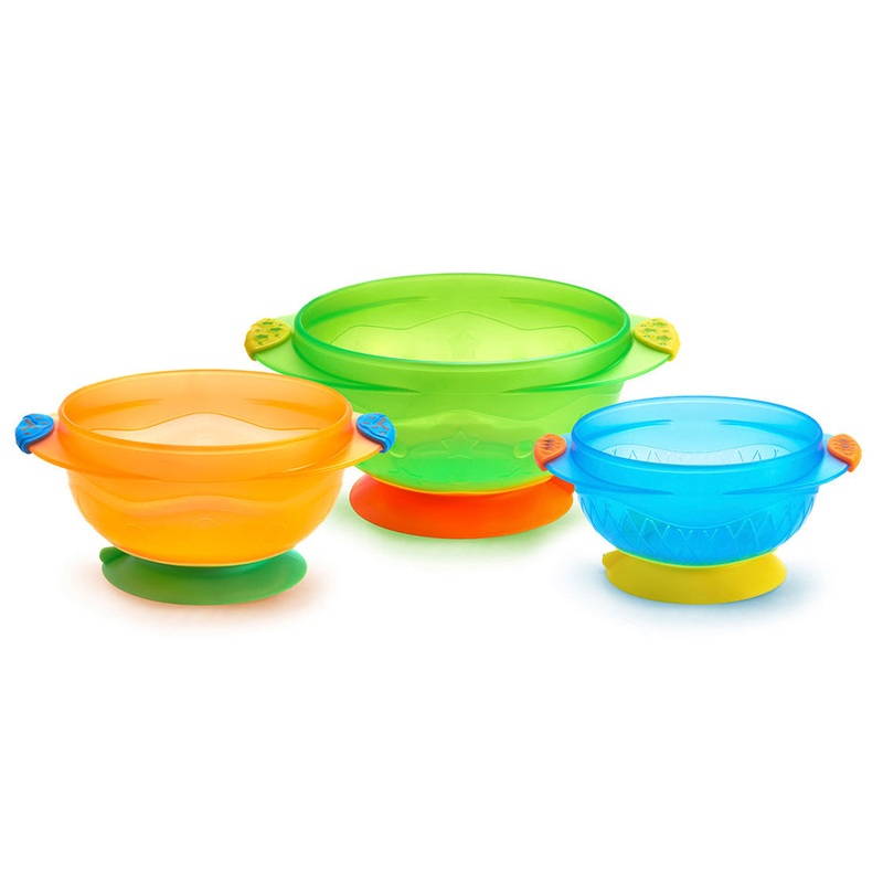Munchkin Stay-Put Suction Bowls, 3-Pack