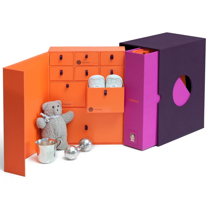 Savor “The Library” Baby Keepsake Box – Plum