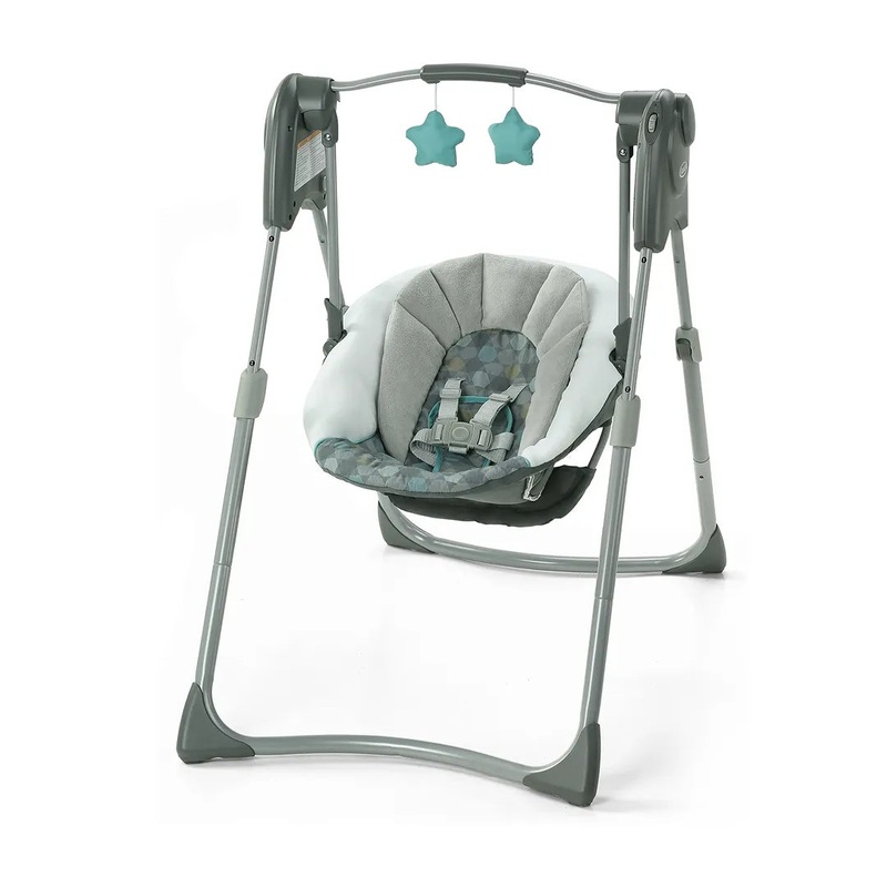 Slim Spaces Compact Infant Swing – Gray/Tilden