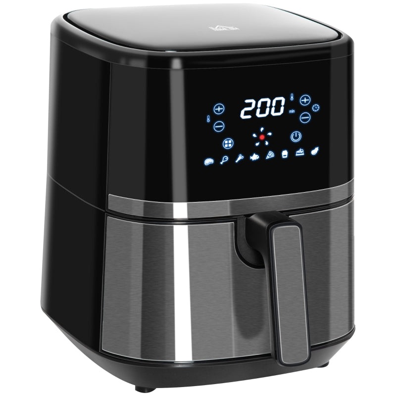 Air Fryer 4.7Qt, 4-in-1 Hot Oven with Air Fry, Roast, Broil, Crisp, Bake Function – Black