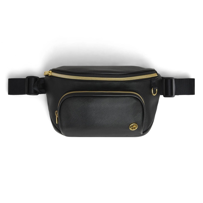 Cross Body Diaper Bag – Black Leather
