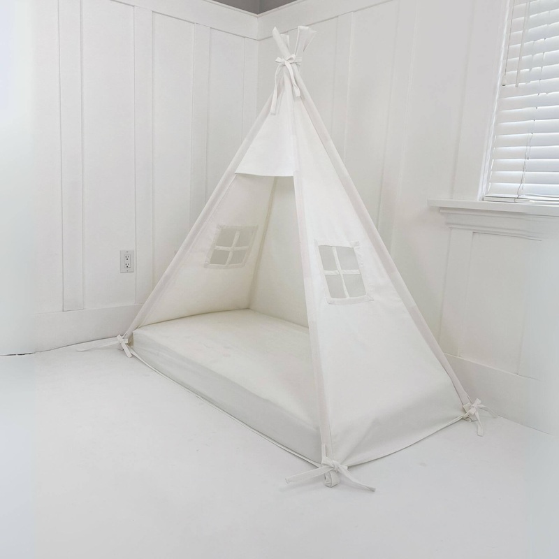 Domestic Objects Play Tent Canopy No Doors, Cream, Crib/Cot 28 X 52″ Inches