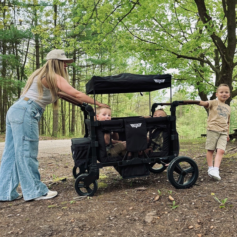 Keenz DUO The Dynamic 4 Passenger Stroller Wagon, Black