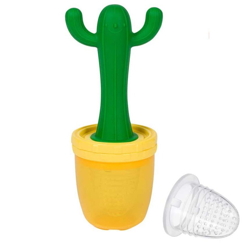 Lollaland 2-in-1 Solid Food Feeder + Cactus Teether