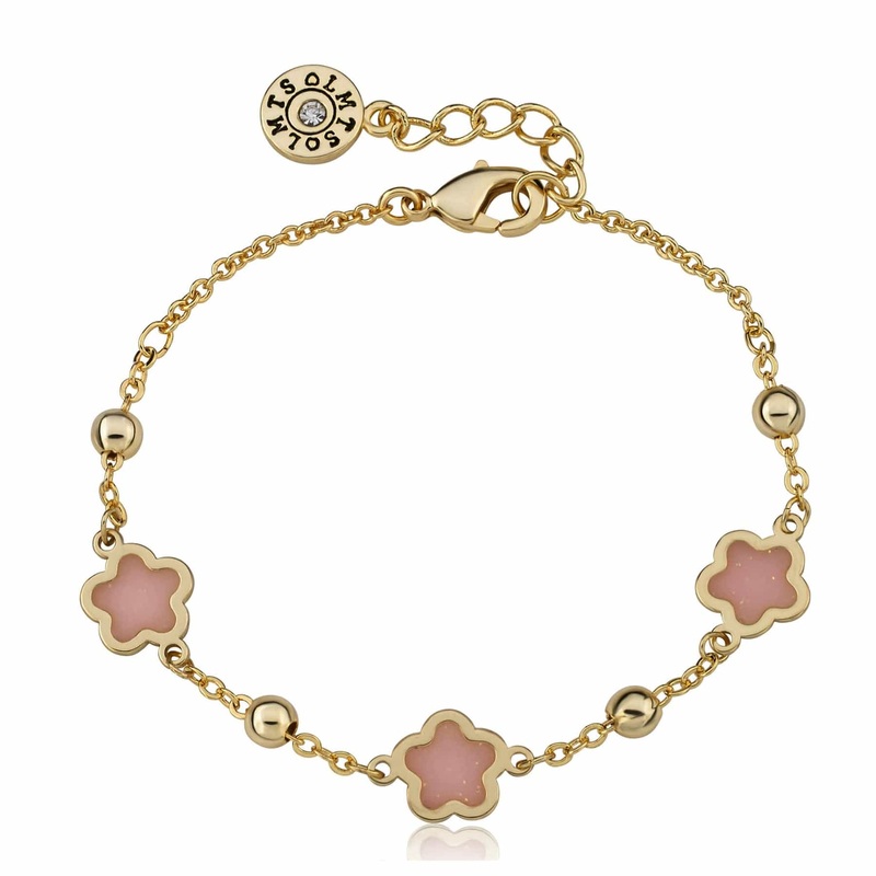 Topaz&Ruby Pink Flower Bracelet (Newborn-Toddler)