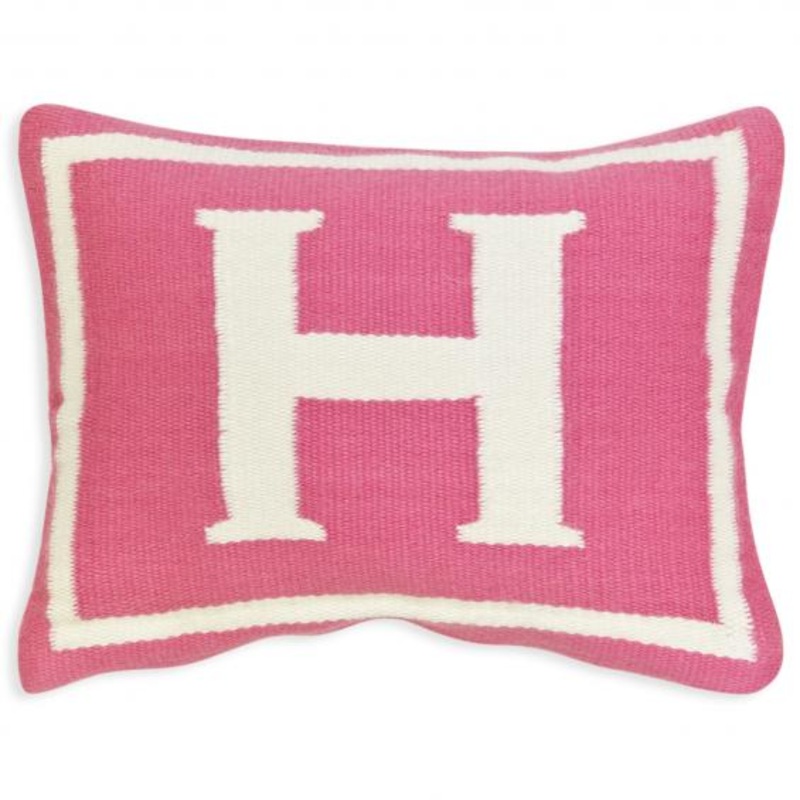 Jonathan Adler Junior Letter H Pillow in Pink
