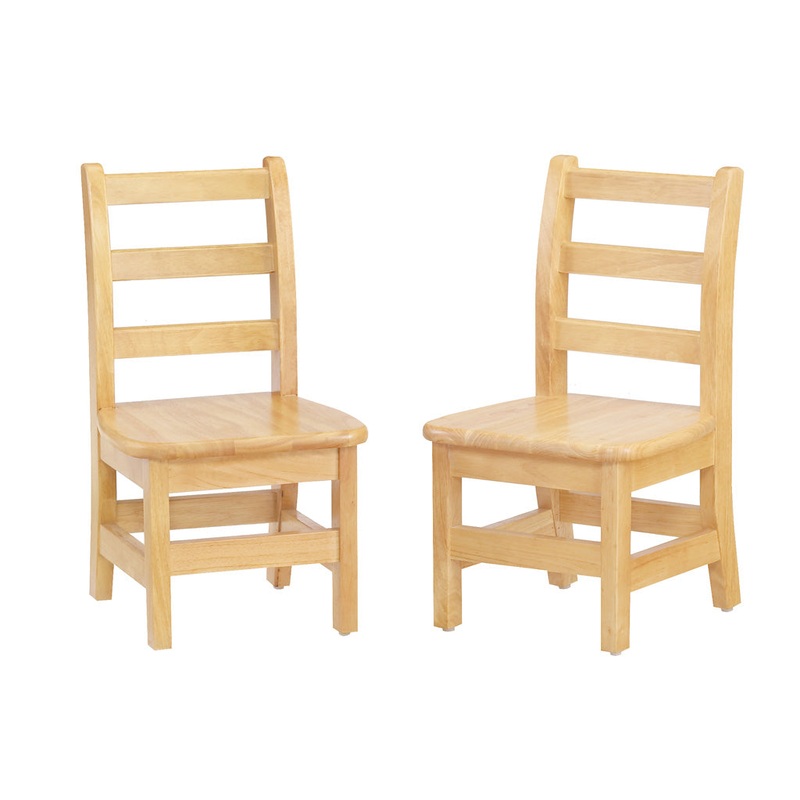Jonti-Craft KYDZ Ladderback Chair Pair – 14″ Height