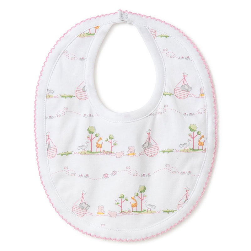 Kissy Kissy Print Noah’s Bib Pink