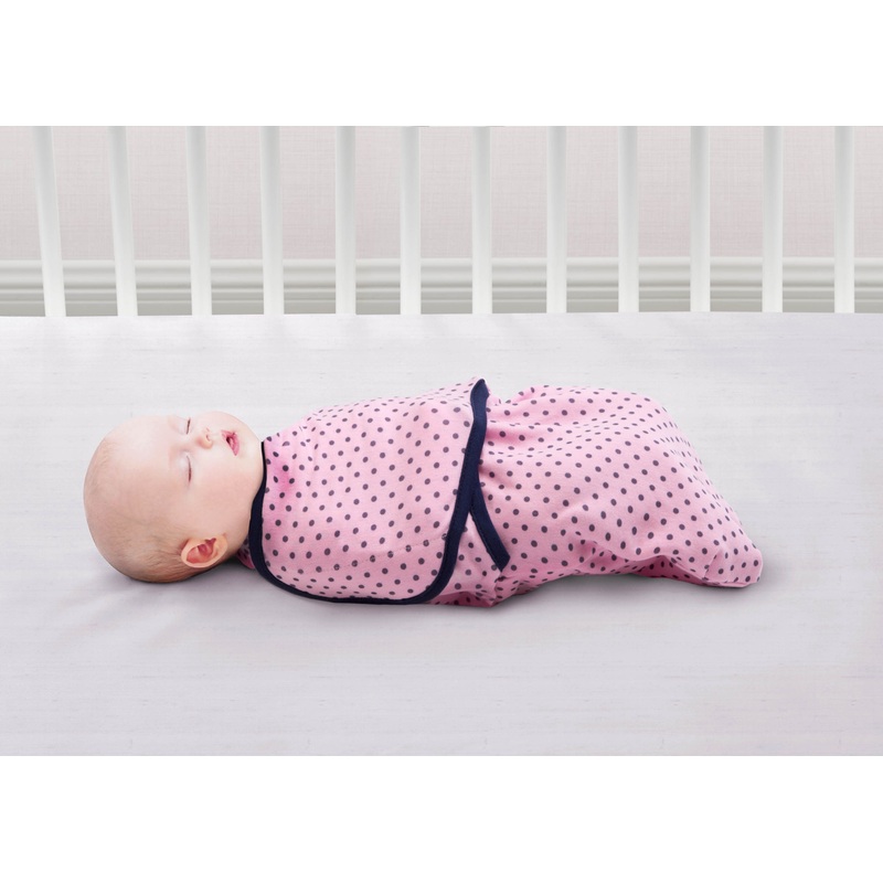 Little Lambs Adjustable Swaddle Wrap – Size Small/Medium, Fits Babies 0-3 Months/7-14 lbs., 4-Pack
