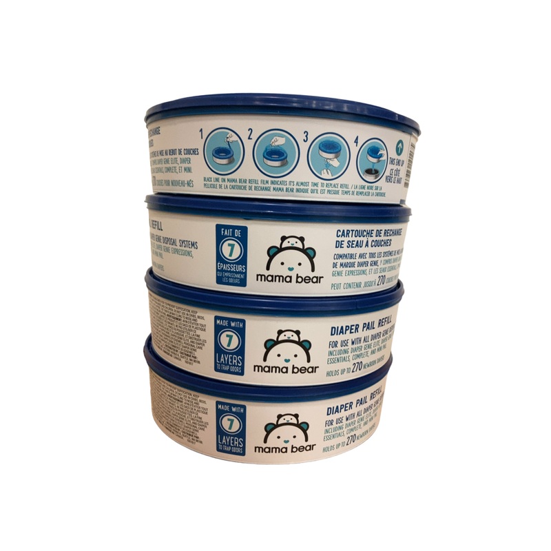 Mama Bear Diaper Pail Liners, 270 Count, 4 Pack