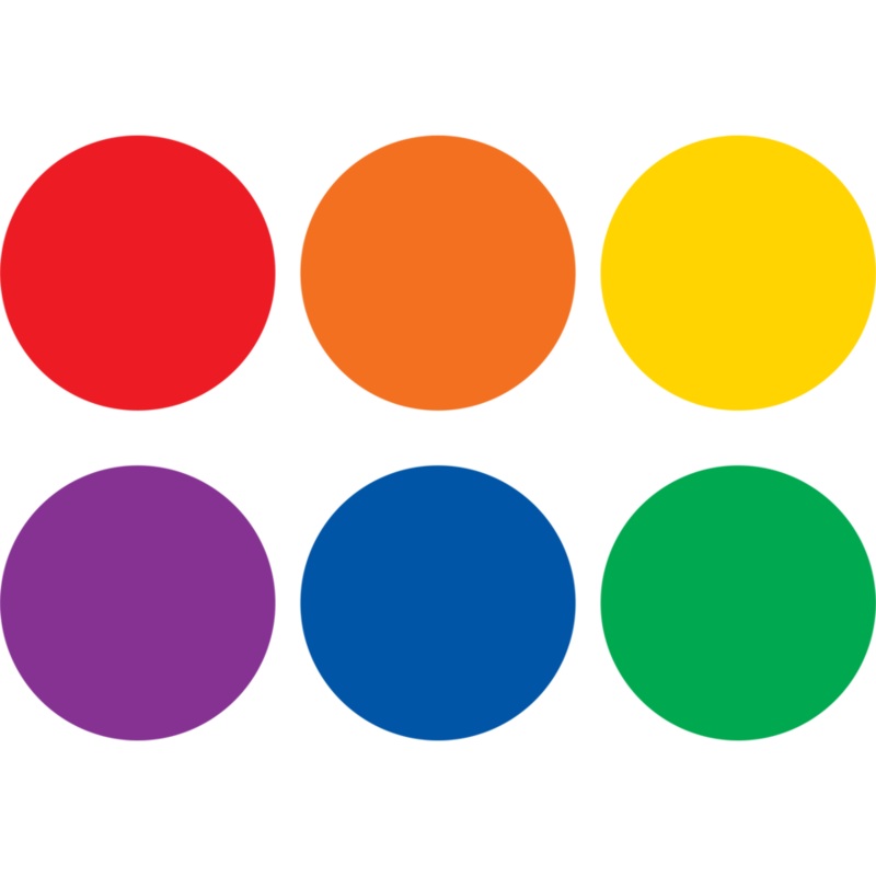 Spot On Dry Erase Desktop Writing Spots Colorful Circles 4″