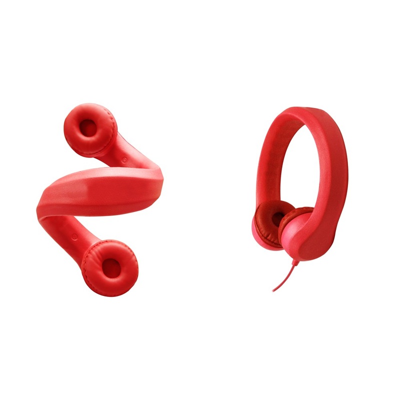 Flex-Phones Indestructable Foam Headphones (Red)