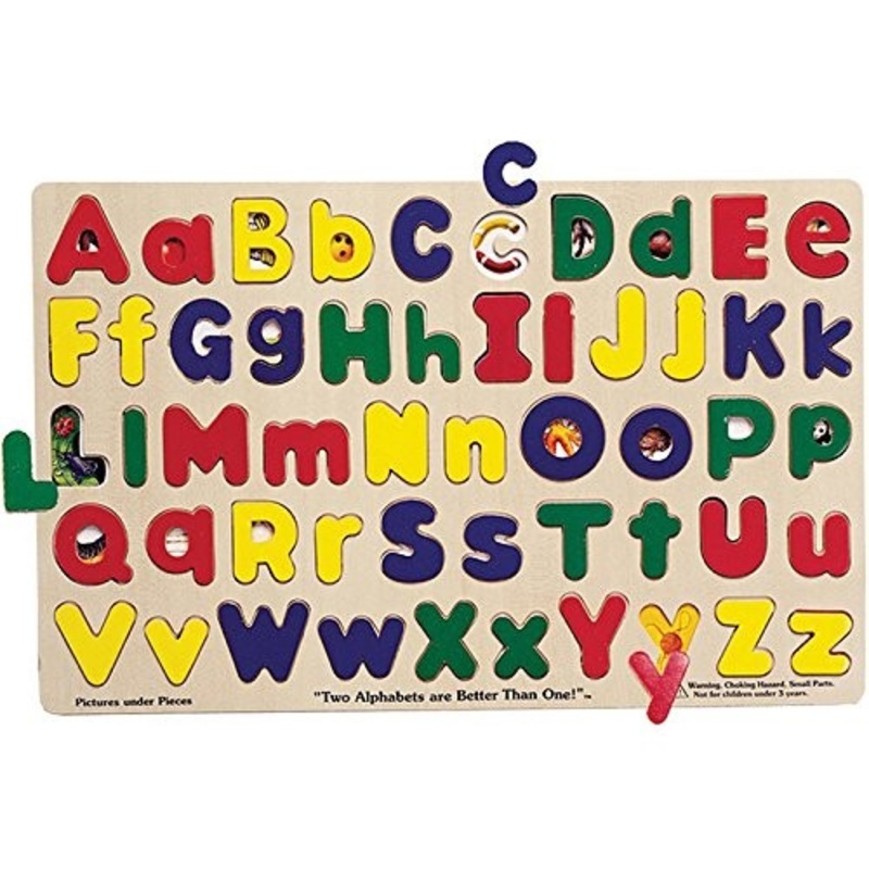 Jumbo-Sized Wood Puzzle – Upper & Lower Case Alphabet