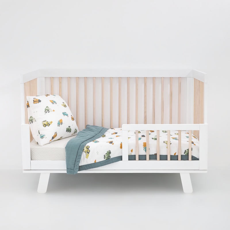 Little Unicorn Cotton Muslin Toddler Bedding 3 Piece Set, Work Trucks