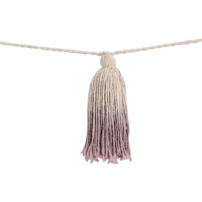 Lorena Canals Tie-Dye Pom Pom Garland – Wood Rose