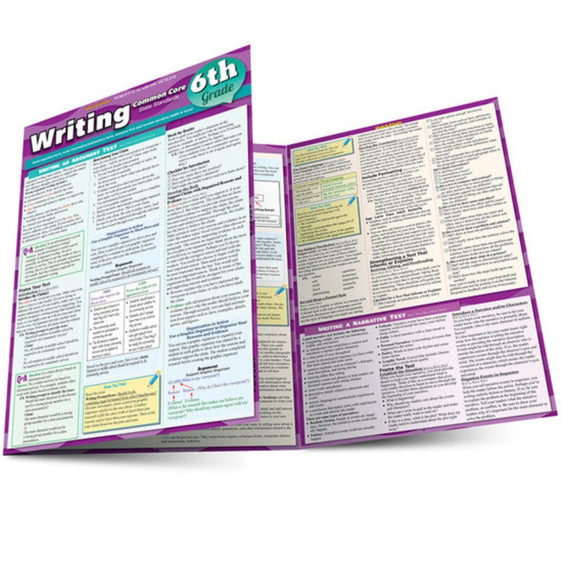 QuickStudy | Writing: Common Core – 6Th Grade Laminated Study Guide