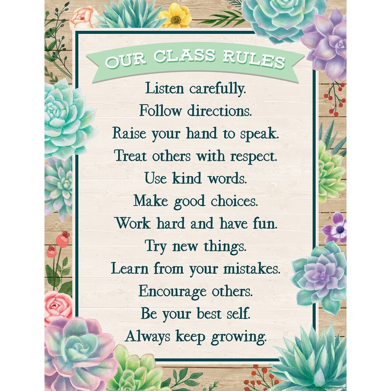 Rustic Bloom Our Class Rules Chart(C)