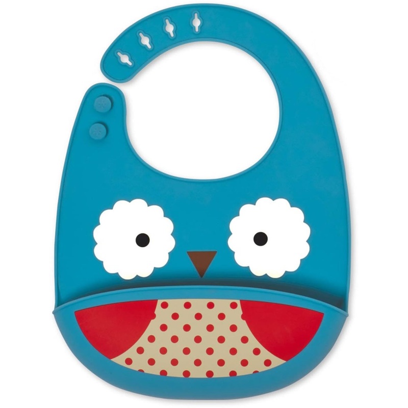Skip Hop Zoo Fold & Go Silicone Bib – Owl