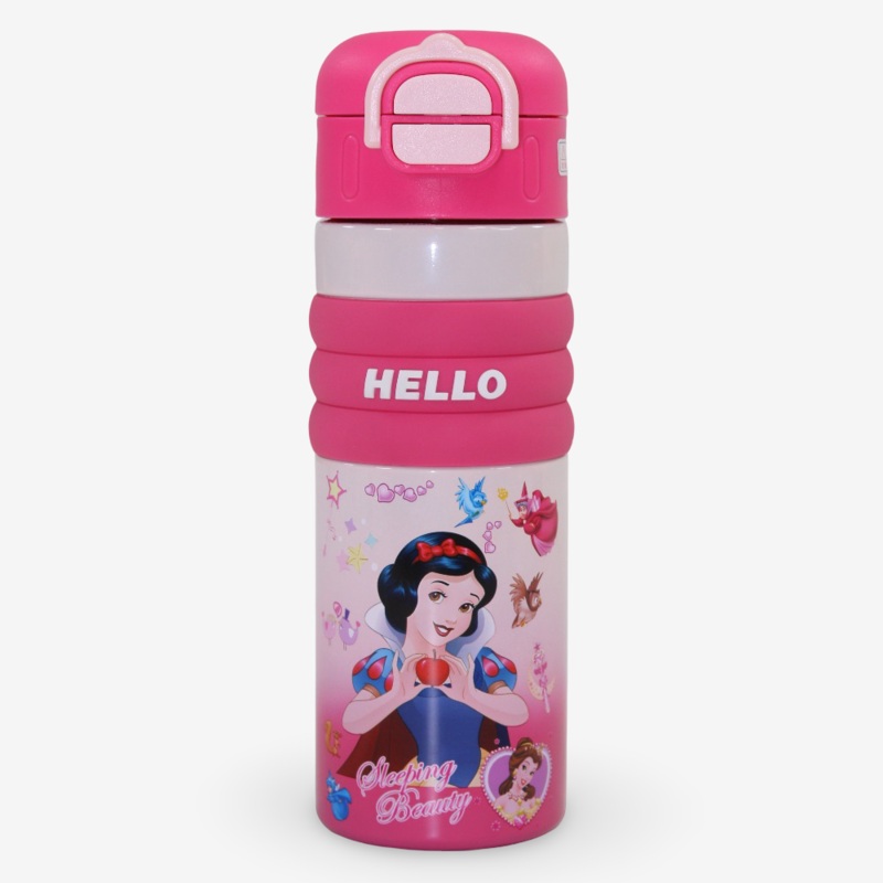 Stainless Steel Water Bottle  Snow White Design  Fuchsia