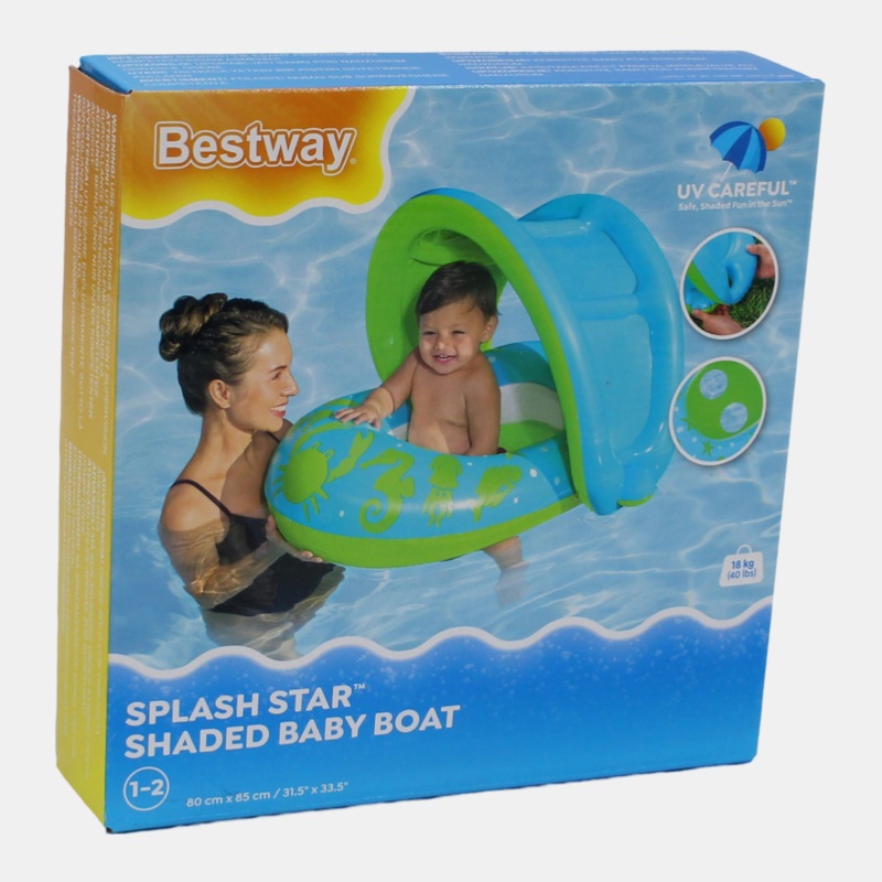 Bestway Splash Star Shaded Baby Boat – Green/Babyblue