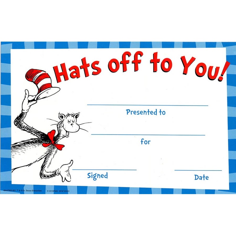 Cat in the Hat Hats Off to You! Recognition Awards