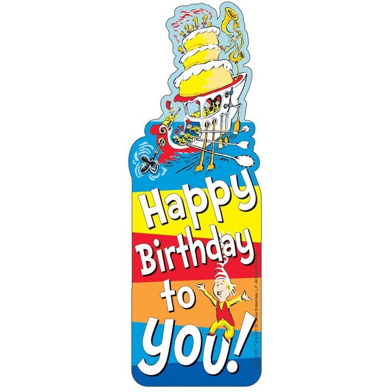 Dr. Seuss Happy Birthday Bookmarks