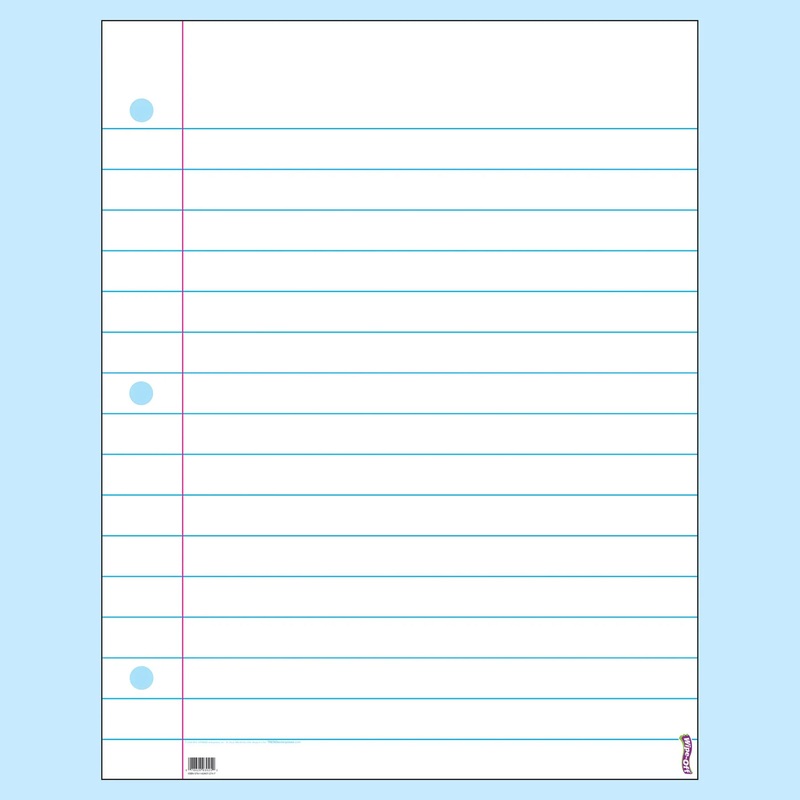 Notebook Paper Wipe-Off Chart