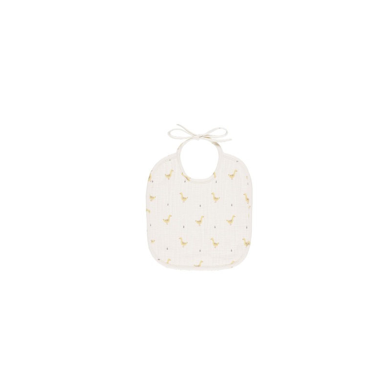 Quincy Mae Woven Tie Bib – Geese