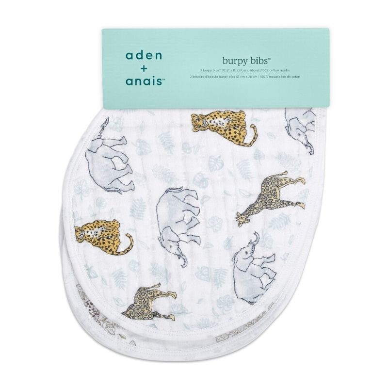 Cotton Muslin Burpy Bibs – 2 Pack