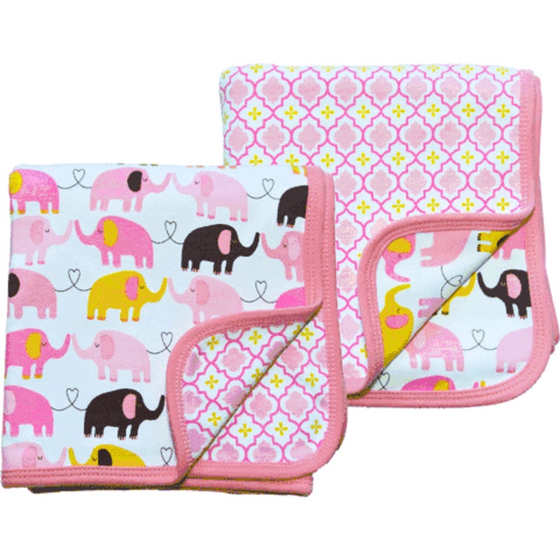 Magnificent Baby Girl’s Elephant On Parade/El Marrakesh 2-Ply Blanket