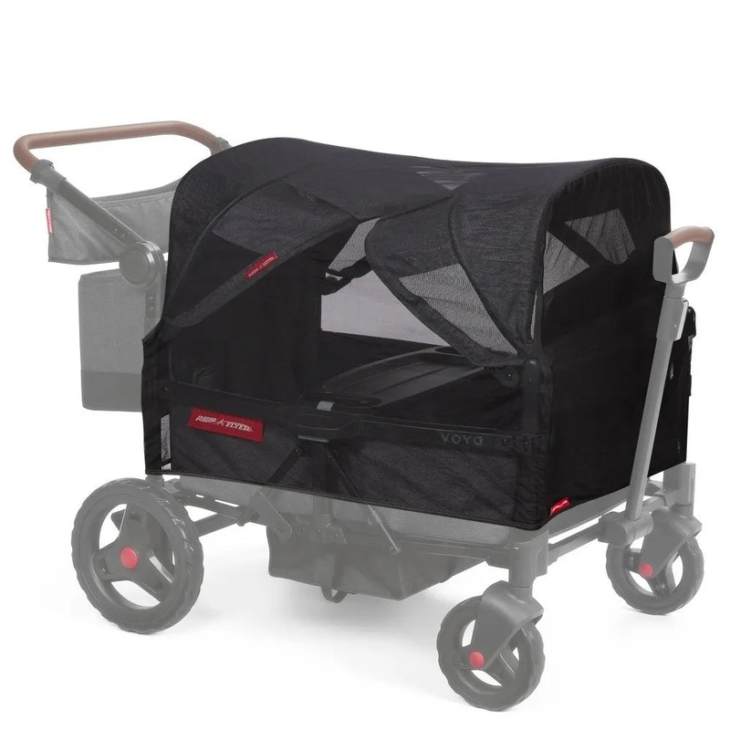 Radio Flyer Mosquito Mesh with Bag for Voya Quad Stroller Wagon – Black