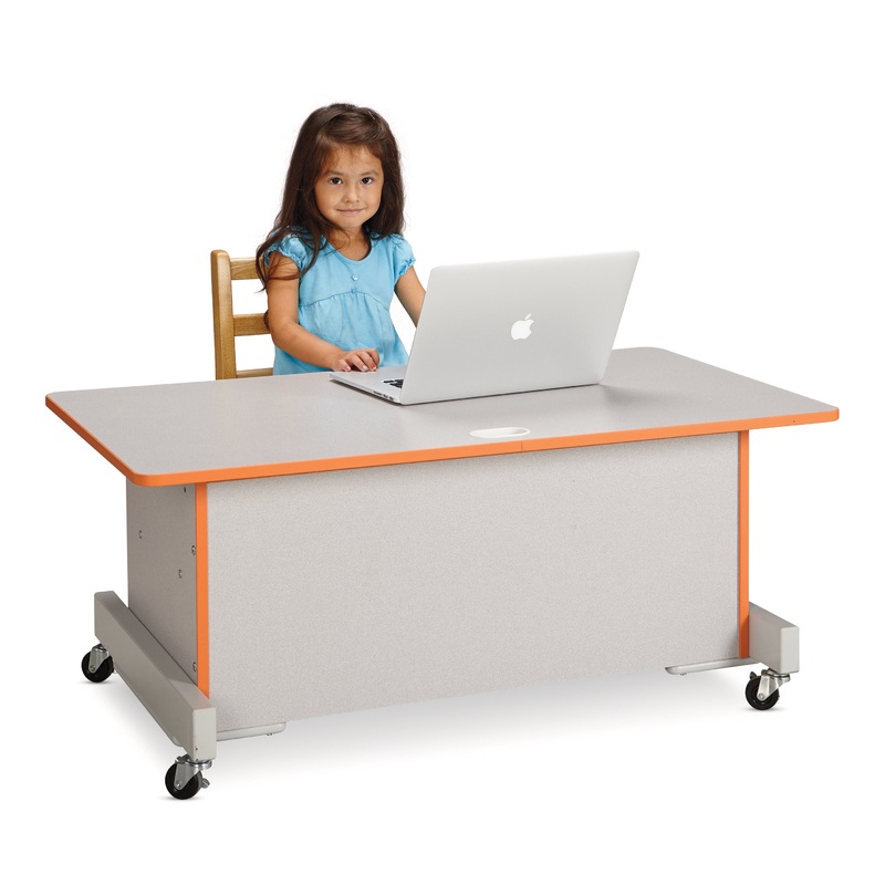 Rainbow Accents Apollo Single Computer Desk – Navy