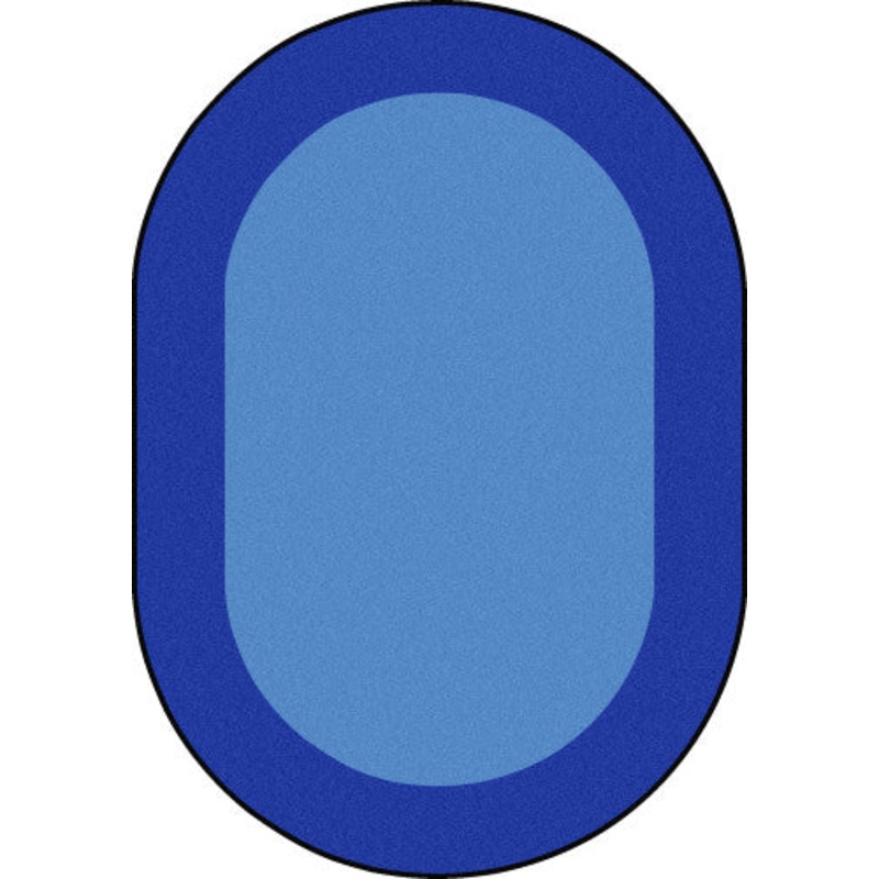 All Around Rug, 7’8″ x 10’9″ Oval, Blue