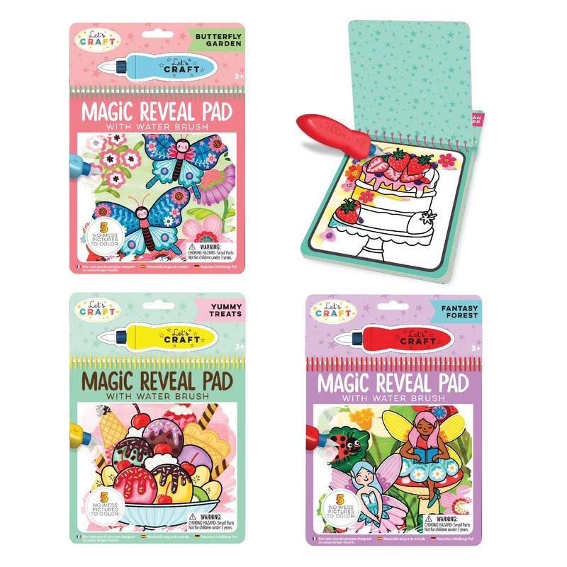 Bright Stripes Magic Reveal Pads – Butterflies, Treats or Fairies