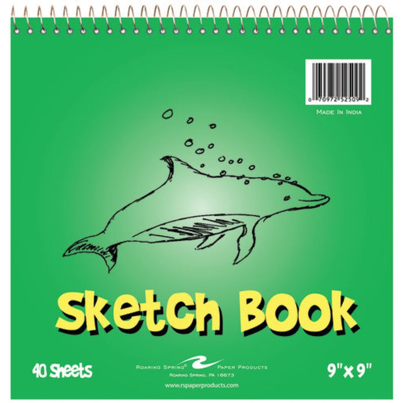 Kid’s Sketch Book, 9″ x 9″, 40 sheets