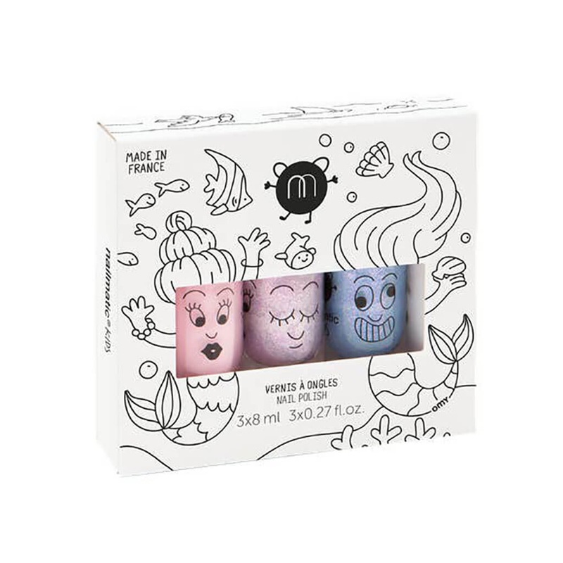 Nailmatic Kids Nail Polishes Set 3 Mermaid