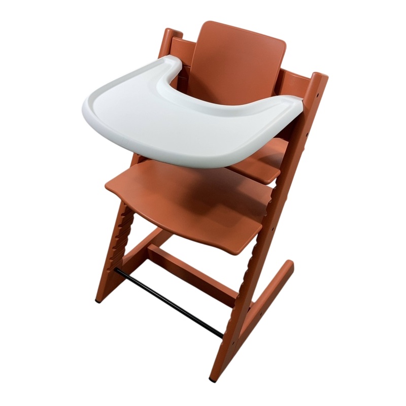 Stokke Tripp Trapp High Chair with Baby Set and Tray, Terracotta, Terracotta