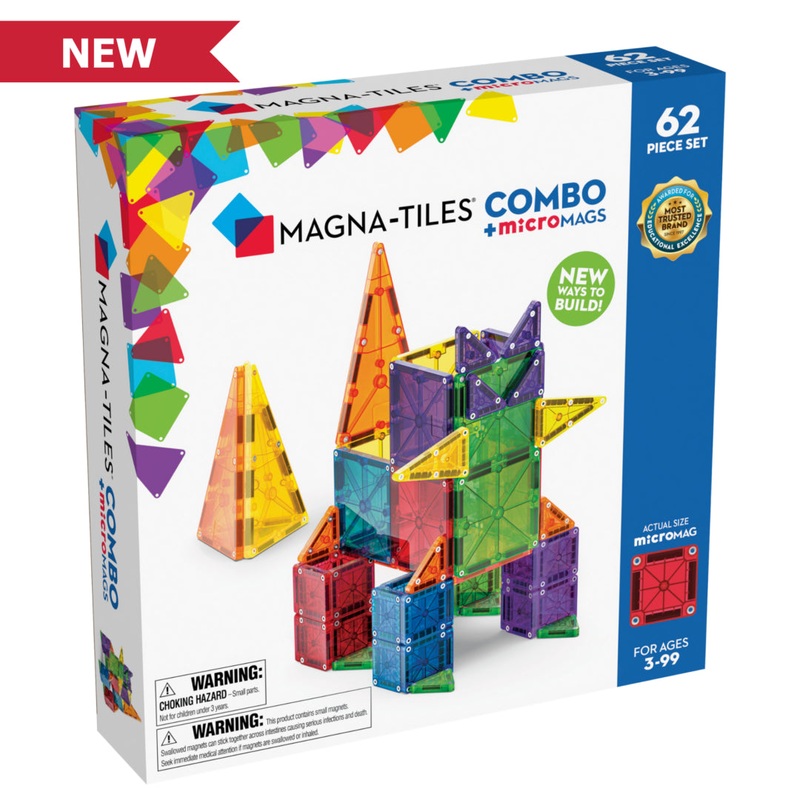 Valtech Magna-Tiles Combo + MicroMags 62 Piece Set